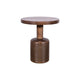 Rise 21 Inch Side End Table, Round Top, Accent Pedestal Base, Brown Wood