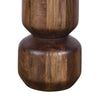 Rise 23 Inch Side End Table Round Modern Pedestal Base Brown Wood BM309134