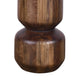 Rise 23 Inch Side End Table Round Modern Pedestal Base Brown Wood BM309134