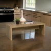 Nette 47 Inch Coffee Table with Rough Hewn Saw Marks, Wood, Natural Brown By Casagear Home