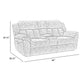 Jak 86 Inch Loveseat Power Recliner Padded Back Charcoal Gray Fabric By Casagear Home BM309155