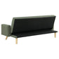 Kori 78 Inch Sofa Futon Bed with Tufted Green Fabric Angled Wooden Legs By Casagear Home BM309168