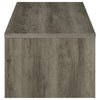 Lix 47 Inch Coffee Table with 1 Drawer MDF Rustic Weathered Gray Finish By Casagear Home BM309182