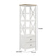 Sac 72 Inch Media Tower Pier 4 Shelves 2 Drawers Asian Hardwood White By Casagear Home BM309183