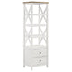 Sac 72 Inch Media Tower Pier, 4 Shelves, 2 Drawers, Asian Hardwood, White By Casagear Home