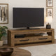 59 Inch TV Media Entertainment Console with 2 Drawers, Warm Wood Brown By Casagear Home