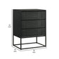 40 Inch Tall Accent Cabinet with 3 Drawers Mango Wood and MDF Black By Casagear Home BM309205