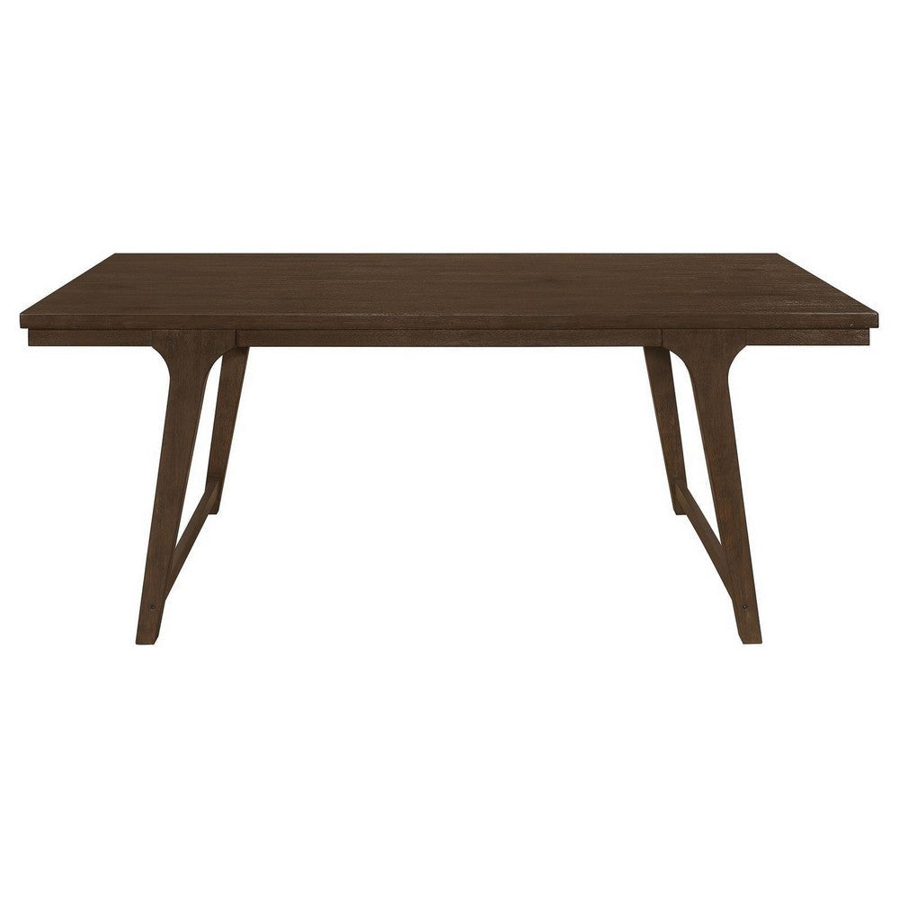 Riza 79 Inch Dining Table Wire Brushed 6 Seater Asian Hardwood Brown By Casagear Home BM309228