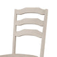 Rina 24 Inch Dining Chair, Set of 2, Ladderback, Cream, Asian Hardwood By Casagear Home