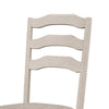 Rina 24 Inch Dining Chair Set of 2 Ladderback Cream Asian Hardwood By Casagear Home BM309232