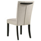 Mira 25 Inch Dining Chairs Set of 2 Parson Style Flared Back Beige By Casagear Home BM309235