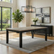 Elina 60-78 Inch Dining Table, Extension Leaf, Gray Asian Hardwood, MDF