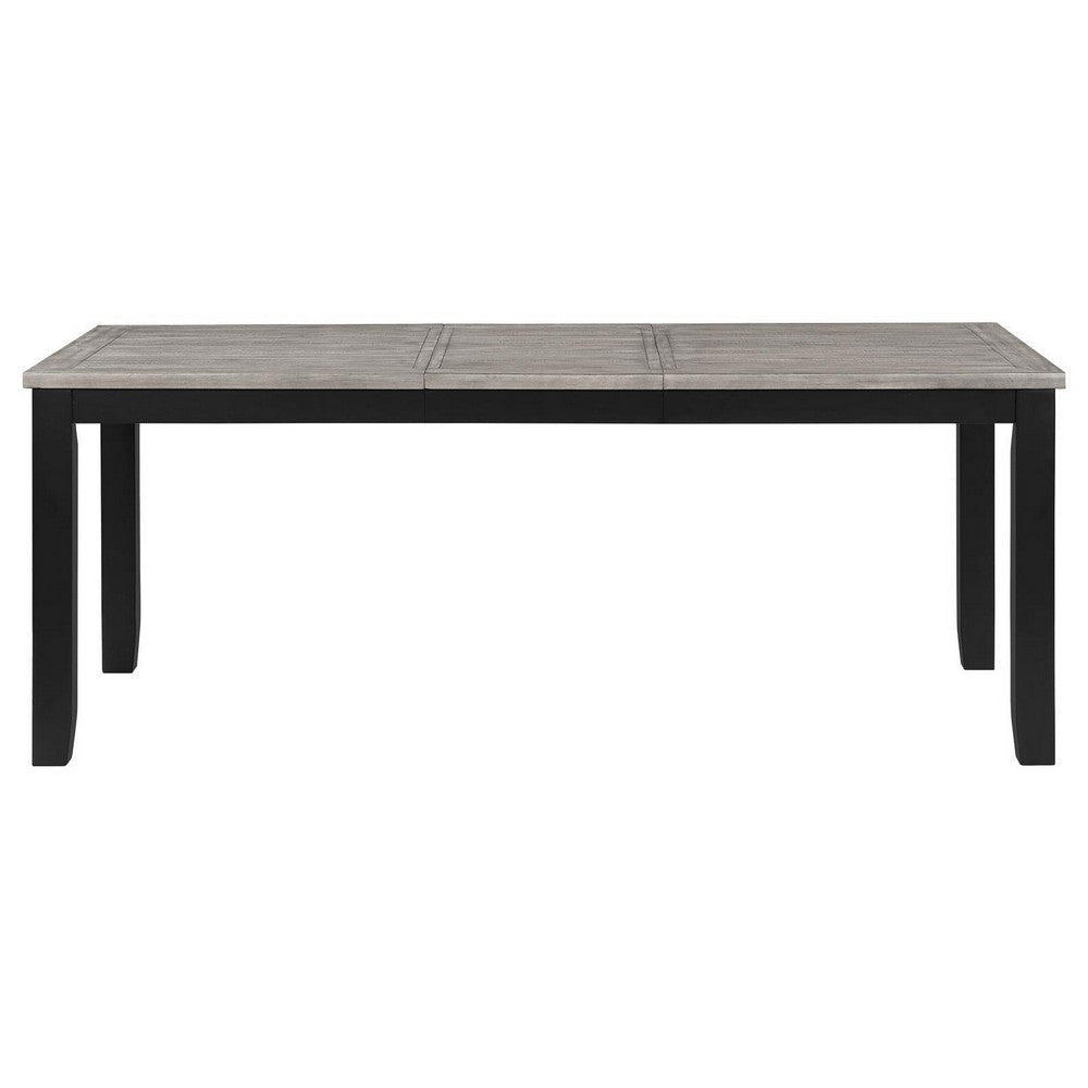 Elina 60-78 Inch Dining Table Extension Leaf Gray Asian Hardwood MDF BM309238