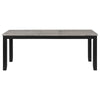 Elina 60-78 Inch Dining Table, Extension Leaf, Gray Asian Hardwood, MDF