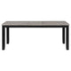 Elina 60-78 Inch Dining Table, Extension Leaf, Gray Asian Hardwood, MDF