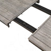 Elina 60-78 Inch Dining Table, Extension Leaf, Gray Asian Hardwood, MDF