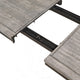 Elina 60-78 Inch Dining Table, Extension Leaf, Gray Asian Hardwood, MDF