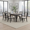 Elina 60-78 Inch Dining Table, Extension Leaf, Gray Asian Hardwood, MDF
