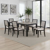 Elina 60-78 Inch Dining Table, Extension Leaf, Gray Asian Hardwood, MDF