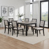 Elina 60-78 Inch Dining Table, Extension Leaf, Gray Asian Hardwood, MDF