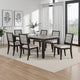 Elina 60-78 Inch Dining Table, Extension Leaf, Gray Asian Hardwood, MDF