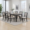 Elina 60-78 Inch Dining Table, Extension Leaf, Gray Asian Hardwood, MDF