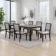 Elina 60-78 Inch Dining Table, Extension Leaf, Gray Asian Hardwood, MDF