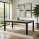 Elina 60-78 Inch Dining Table, Extension Leaf, Gray Asian Hardwood, MDF