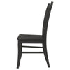 Marissa 22 Inch Dining Chair, Set of 2, Slatted Back, Black Asian Hardwood By Casagear Home