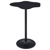 42 Inch Modern Bar Table, Black Metal Frame, Irregular Cloud Design