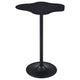 42 Inch Modern Bar Table, Black Metal Frame, Irregular Cloud Design