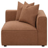 Hani 39 Inch Modular Corner Wedge, Trillium Polyester, 2 Pillows, Brown By Casagear Home