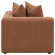 Hani 39 Inch Modular Corner Wedge, Trillium Polyester, 2 Pillows, Brown By Casagear Home