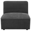 Suri 38 Inch Modular Armless Chair Soft Modern Boucle Fabric Gray By Casagear Home BM309259