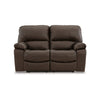 Niy 65 Inch Power Recliner Loveseat Cushioned Dark Brown Leather By Casagear Home BM309300