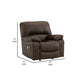 Niy 41 Inch Chair Power Rocker Recliner Cushioned Dark Brown Upholstery By Casagear Home BM309301