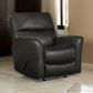 40 Inch Chair Manual Rocker Recliner Gray Leather Upholstery By Casagear Home BM309302