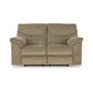 Tul 70 Inch Manual Recliner Loveseat Soft Cushioned Beige Brown Polyester By Casagear Home BM309312