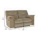 Tul 70 Inch Manual Recliner Loveseat Soft Cushioned Beige Brown Polyester By Casagear Home BM309312