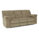 Ashley Tul 93" Manual Recliner Sofa, Soft Beige Brown Polyester