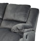 Yan 68 Inch Manual Recliner Loveseat Cushioned Charcoal Gray Polyester By Casagear Home BM309317