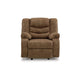 Ashley Zoj 40’’ Manual Recliner Chair Rocker Brown Faux Leather BM309318