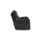 Kavi 42 Inch Manual Recliner Chair Cushioned Black Polyester Upholstery By Casagear Home BM309320