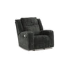 Kavi 42 Inch Power Recliner Chair, Cushioned, Black Polyester Upholstery By Casagear Home