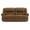 Ashley Avi 92" Sofa, Dual Seat Power Recliner, Brown Faux Leather