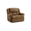 Avi 50 Inch Chair Wide Seat Power Recliner Cushioned Brown Faux Leather By Casagear Home BM309328