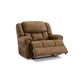 Avi 55 Inch Chair Pull Tab Manual Recliner Wide Seat Brown Faux Leather By Casagear Home BM309329