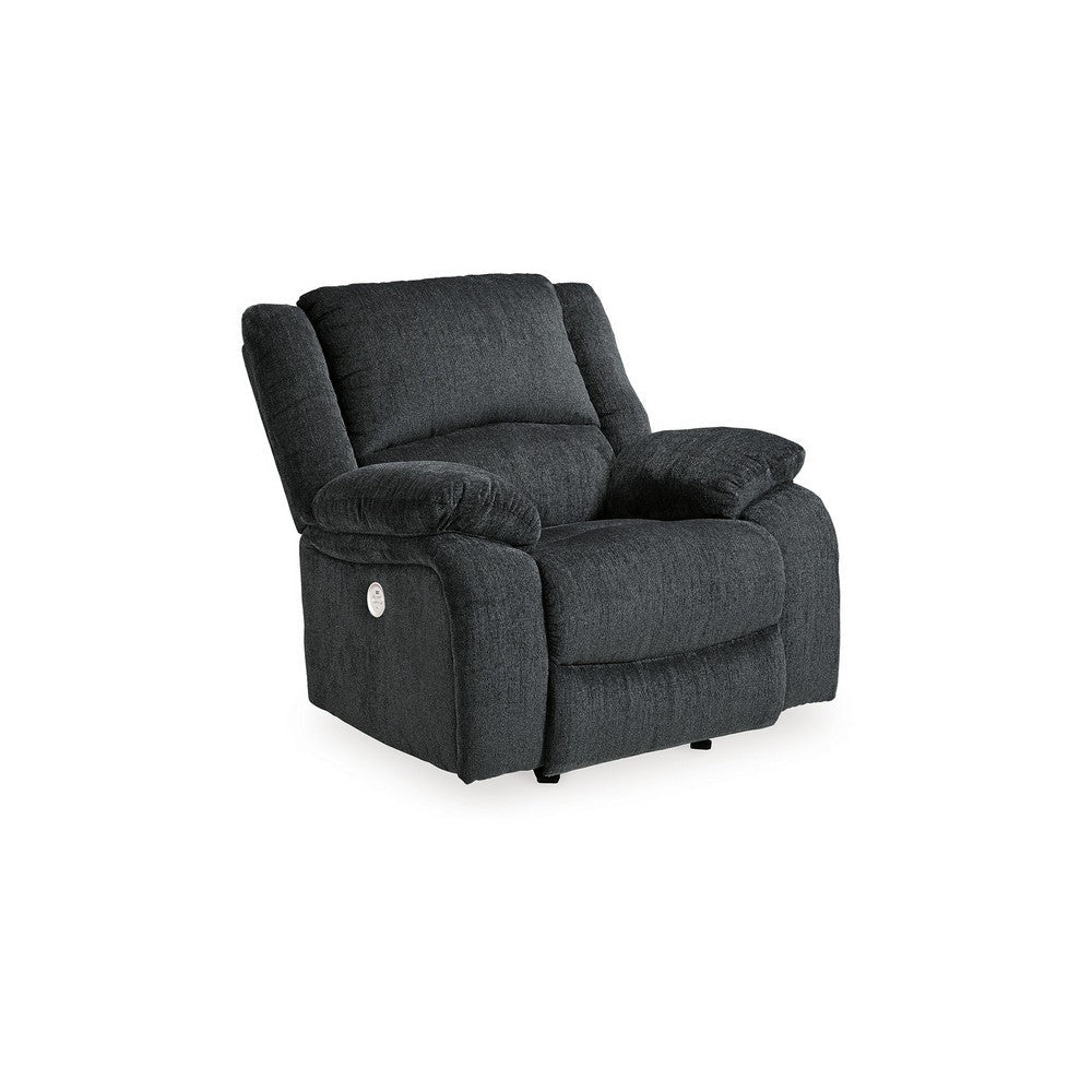 Ashley Wie 39 Inch Power Recliner Chair, Rocker, Slate Gray Chenille Upholstery