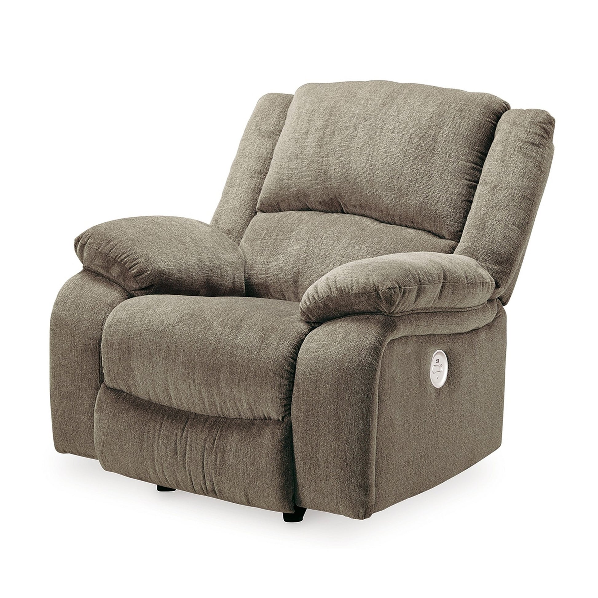 Wie 39 Inch Power Recliner Chair Rocker Pewter Gray Chenille Upholstery By Casagear Home BM309337