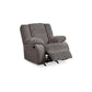 Tee 40 Inch Manual Recliner Chair Rocker Gray Chenille Upholstery By Casagear Home BM309341